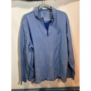 Men's XL Blue Quarter Zip IZOD Long Sleeve  Light Blue